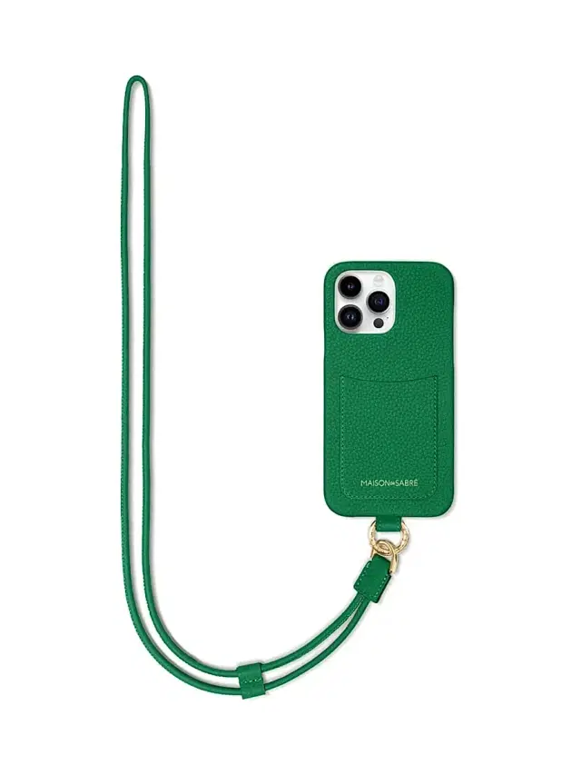Maison de Sabre Sling Phone Case (iPhone 14 Pro) - Emerald Green