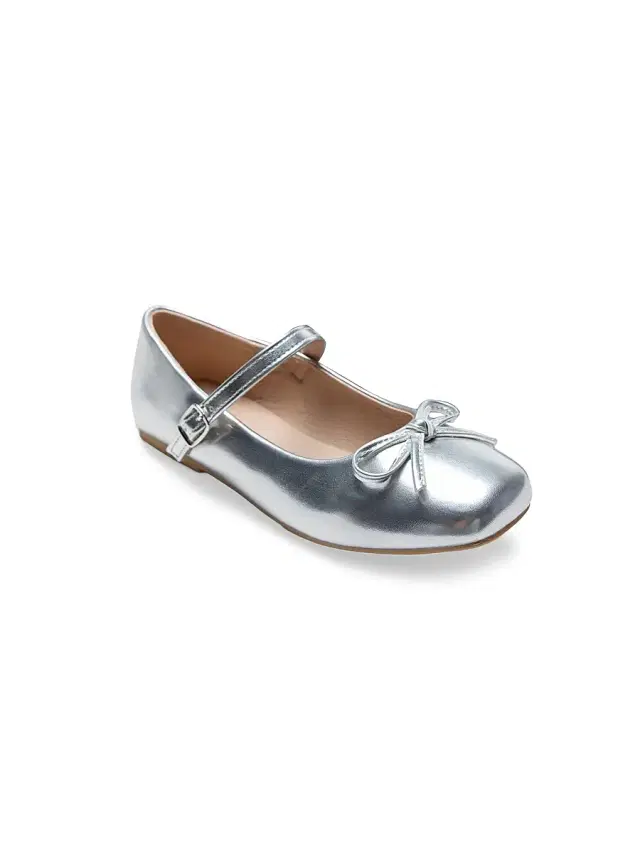 Julietta Bow Flats - Silver 5 (Child)
