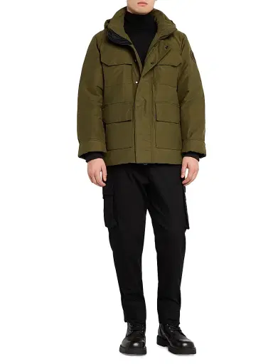Canada Goose Men's Maitland Cotton Down-Filled Parka - Military Green - Size Large | Thumbnail 2