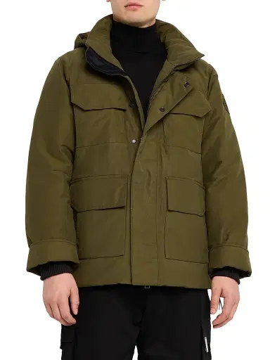 Canada Goose Men's Maitland Cotton Down-Filled Parka - Military Green - Size Large | Thumbnail 3