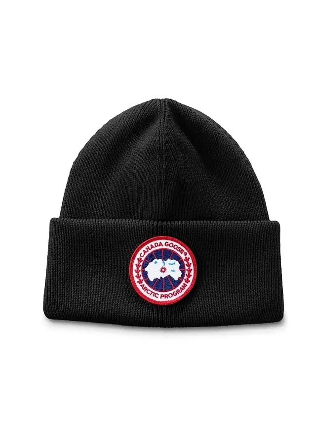 Canada Goose Men's Arctic Disc Wool Beanie - Black