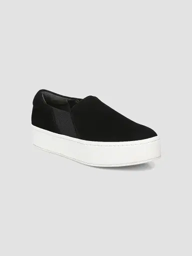 Vince Women's Warren Slip-On Platform Suede Sneakers - Black - Size 13 | Thumbnail 2
