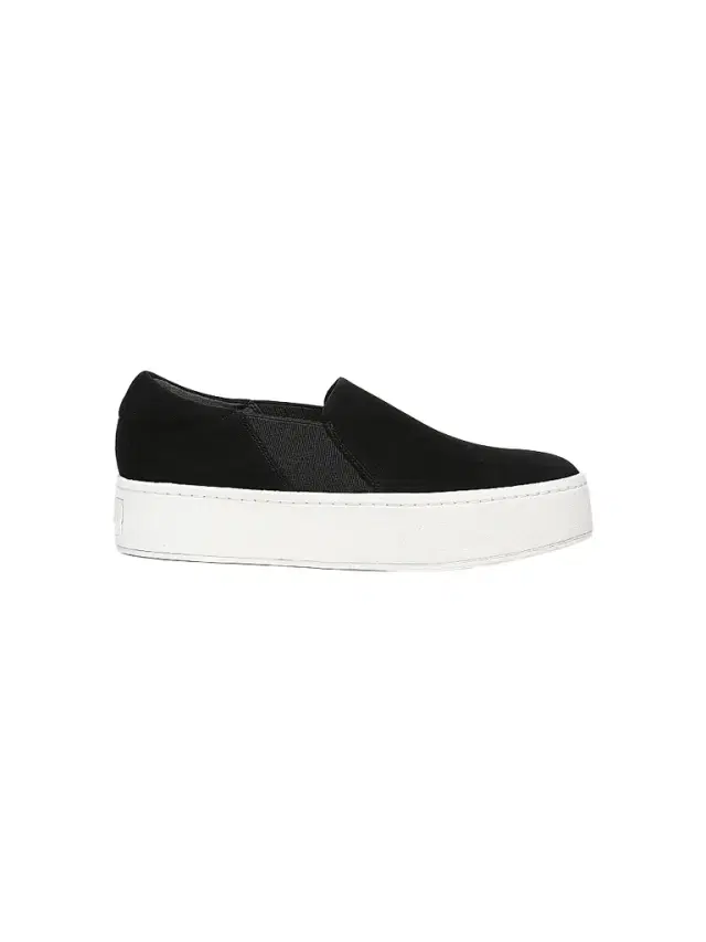 Vince Women's Warren Slip-On Platform Suede Sneakers - Black