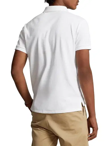 Polo Ralph Lauren Men's Logo Cotton Slim-Fit Polo Shirt - White - Size XXL | Thumbnail 5 Polo Ralph Lauren Men's Logo Cotton Slim-Fit Polo Shirt - White - Size XXL | Thumbnail 5