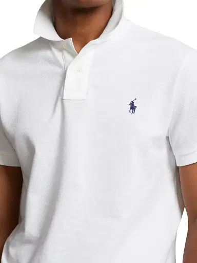 Polo Ralph Lauren Men's Logo Cotton Slim-Fit Polo Shirt - White - Size XXL | Thumbnail 7 Polo Ralph Lauren Men's Logo Cotton Slim-Fit Polo Shirt - White - Size XXL | Thumbnail 7