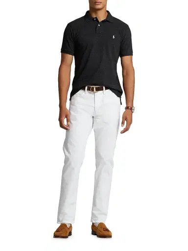 Polo Ralph Lauren Men's Logo Cotton Slim-Fit Polo Shirt - Black Marble - Size XXL | Thumbnail 2 Polo Ralph Lauren Men's Logo Cotton Slim-Fit Polo Shirt - Black Marble - Size XXL | Thumbnail 2