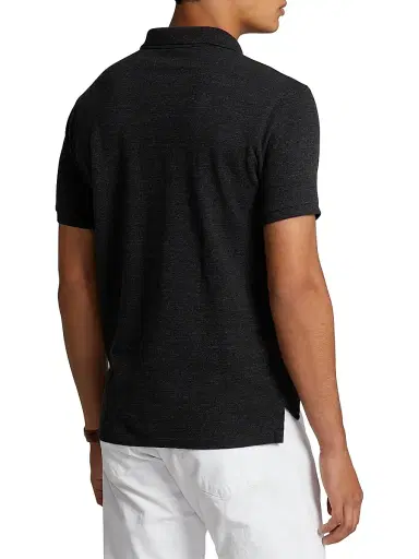 Polo Ralph Lauren Men's Logo Cotton Slim-Fit Polo Shirt - Black Marble - Size XXL | Thumbnail 4 Polo Ralph Lauren Men's Logo Cotton Slim-Fit Polo Shirt - Black Marble - Size XXL | Thumbnail 4
