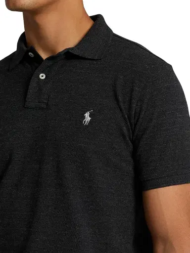 Polo Ralph Lauren Men's Logo Cotton Slim-Fit Polo Shirt - Black Marble - Size XXL | Thumbnail 5 Polo Ralph Lauren Men's Logo Cotton Slim-Fit Polo Shirt - Black Marble - Size XXL | Thumbnail 5