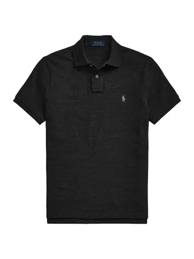 Polo Ralph Lauren Men's Logo Cotton Slim-Fit Polo Shirt - Black Marble - Size XXL | Thumbnail 1 Polo Ralph Lauren Men's Logo Cotton Slim-Fit Polo Shirt - Black Marble - Size XXL | Thumbnail 1
