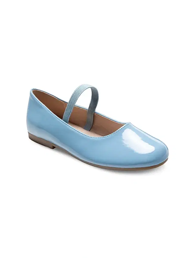 Tulleen Little Girl's & Girl's Satin Colette Flats - Baby Blue 4 (Child)