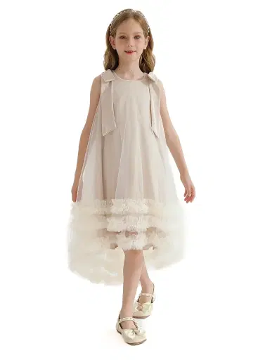 Tulleen Little Girl's & Girl's Violeta Dress - Cream | Thumbnail 2
