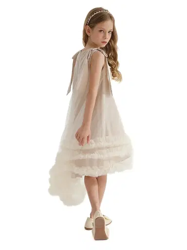 Tulleen Little Girl's & Girl's Violeta Dress - Cream | Thumbnail 3