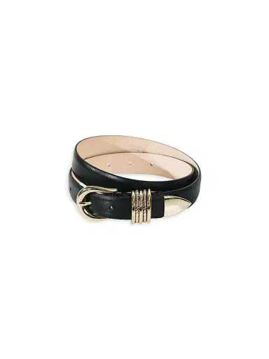 Déhanche Women's Helica Leather Belt - Black And Mixed Metal | Thumbnail 2 Déhanche Women's Helica Leather Belt - Black And Mixed Metal | Thumbnail 2
