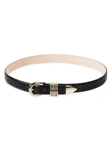 Déhanche Women's Helica Leather Belt - Black And Mixed Metal | Thumbnail 1 Déhanche Women's Helica Leather Belt - Black And Mixed Metal | Thumbnail 1