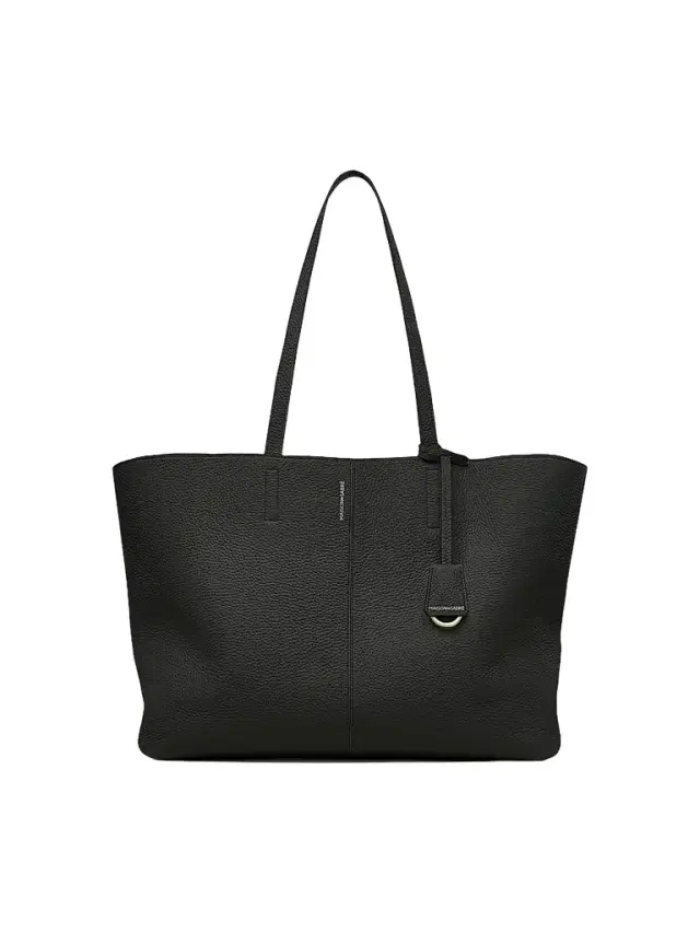Maison de Sabre Women's  Leather Zipped Soft Tote Bag - Black Caviar