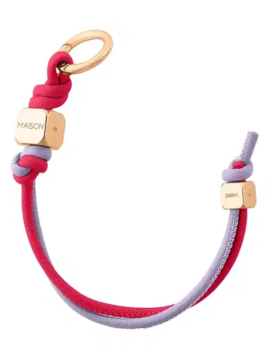 MAISON de SABRÉ Women's Leather Wristlet Charm - Fuchsia Lavender | Thumbnail 4 MAISON de SABRÉ Women's Leather Wristlet Charm - Fuchsia Lavender | Thumbnail 4