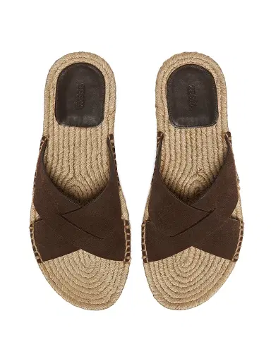 Zegna Men's Suede Espadrille Sandals | Thumbnail 4 Zegna Men's Suede Espadrille Sandals | Thumbnail 4