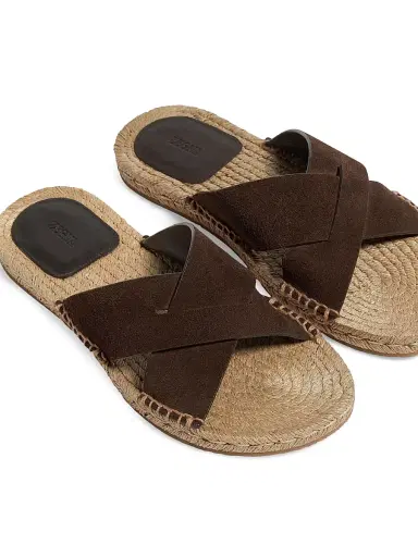 Zegna Men's Suede Espadrille Sandals | Thumbnail 5 Zegna Men's Suede Espadrille Sandals | Thumbnail 5