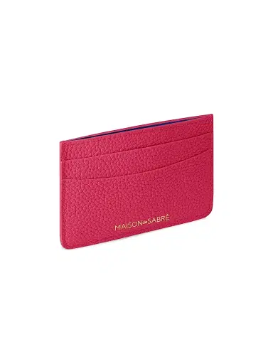 MAISON de SABRÉ Women's Leather Card Holder - Shibuya Fuchsia | Thumbnail 3 MAISON de SABRÉ Women's Leather Card Holder - Shibuya Fuchsia | Thumbnail 3