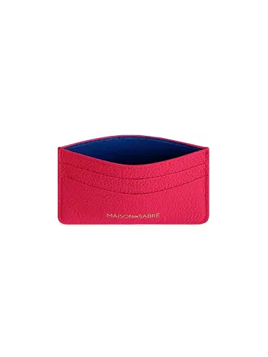 MAISON de SABRÉ Women's Leather Card Holder - Shibuya Fuchsia | Thumbnail 5 MAISON de SABRÉ Women's Leather Card Holder - Shibuya Fuchsia | Thumbnail 5