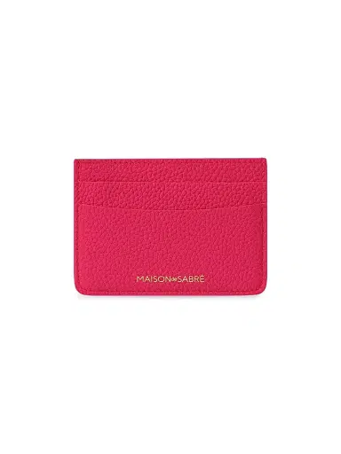 MAISON de SABRÉ Women's Leather Card Holder - Shibuya Fuchsia | Thumbnail 1 MAISON de SABRÉ Women's Leather Card Holder - Shibuya Fuchsia | Thumbnail 1