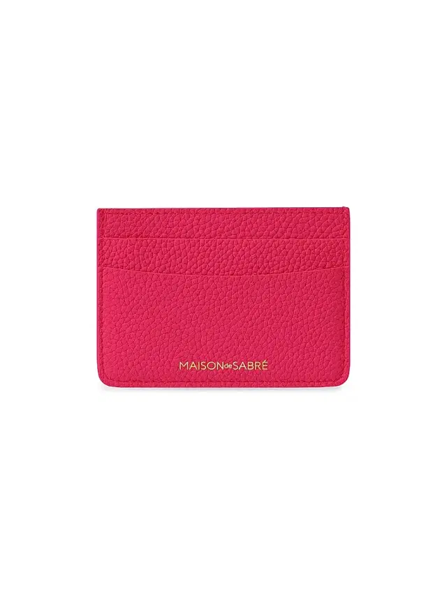 Maison de Sabre Women's Leather Card Holder - Shibuya Fuchsia