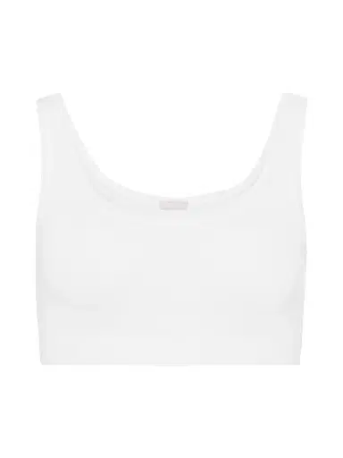 Hanro Women's Touch Feeling Crop Top - White - Size XL | Thumbnail 1