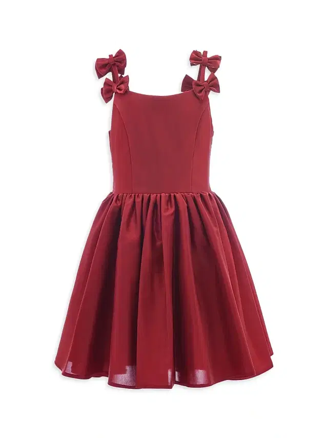 Tulleen Girl's Dumont Dress - Red