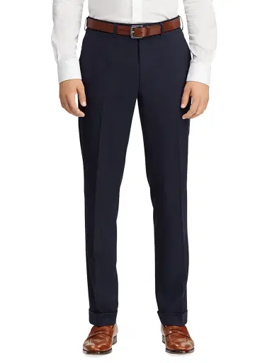 Ralph Lauren Purple Label Men's Gregory Wool Trousers - Navy | Thumbnail 3
