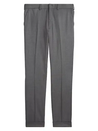 Ralph Lauren Purple Label Men's Greg Flat-Front Wool Pants - Grey - Size 42 | Thumbnail 1 Ralph Lauren Purple Label Men's Greg Flat-Front Wool Pants - Grey - Size 42 | Thumbnail 1