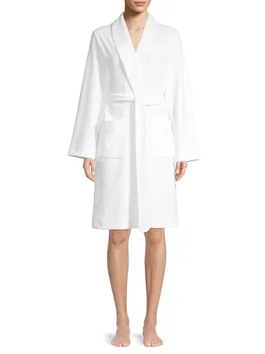 Hanro Women's Plush Wrap Robe - White - Size XL | Thumbnail 3
