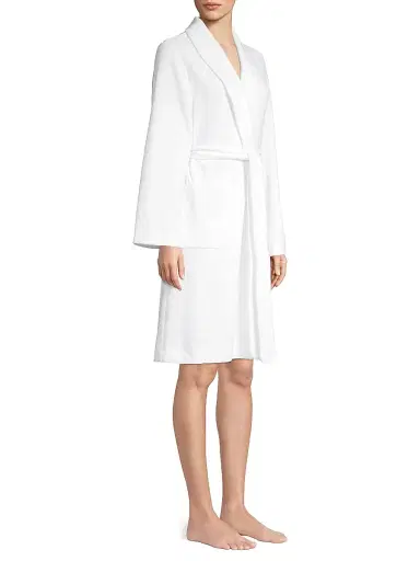 Hanro Women's Plush Wrap Robe - White - Size XL | Thumbnail 4