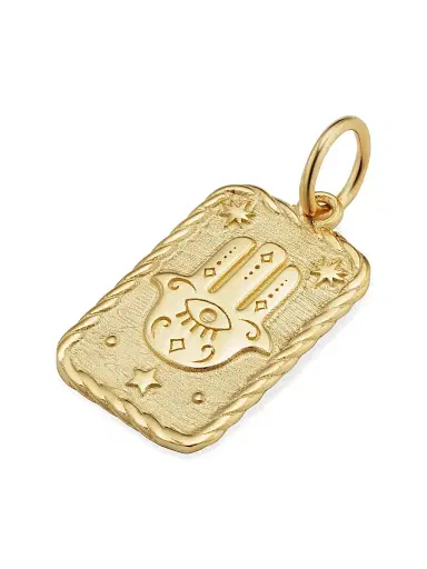 Oradina Women's 14K Yellow Gold Pendant Charm - Gold Hamsa | Thumbnail 6 Oradina Women's 14K Yellow Gold Pendant Charm - Gold Hamsa | Thumbnail 6