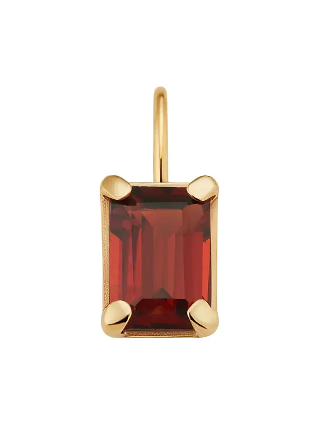 Women's 14k Date Me Birthstone Pendant Charm - Garnet January