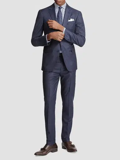 Ralph Lauren Purple Label Men's Gregory Wool Sharkskin Suit - Navy | Thumbnail 2
