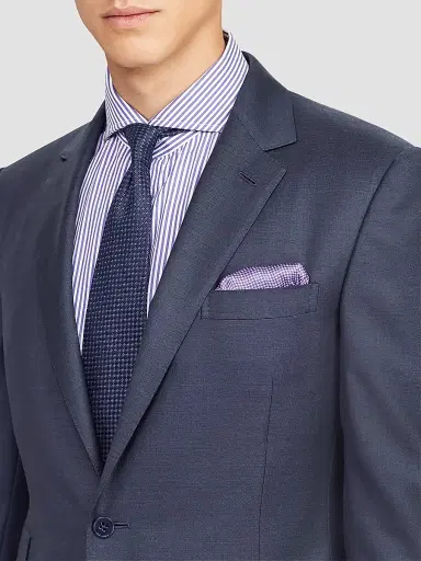 Ralph Lauren Purple Label Men's Gregory Wool Sharkskin Suit - Navy | Thumbnail 4