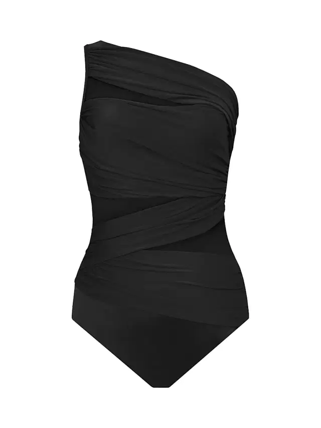 Miraclesuit Swim Women's Network Jena One-Piece Mesh Swimsuit - Black