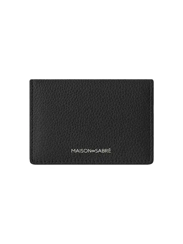 Maison de Sabre Women's Leather Card Case - Black Caviar