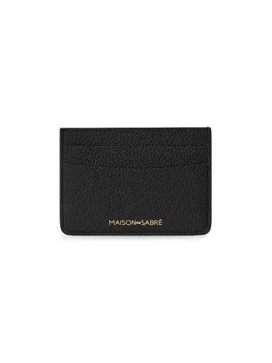 MAISON de SABRÉ Women's Leather Card Holder - Black Caviar | Thumbnail 1 MAISON de SABRÉ Women's Leather Card Holder - Black Caviar | Thumbnail 1