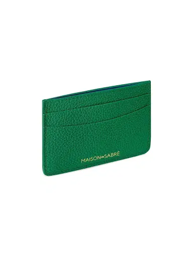 MAISON de SABRÉ Women's Leather Card Holder - Emerald Green | Thumbnail 3 MAISON de SABRÉ Women's Leather Card Holder - Emerald Green | Thumbnail 3