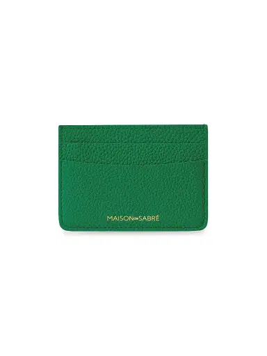 MAISON de SABRÉ Women's Leather Card Holder - Emerald Green | Thumbnail 1 MAISON de SABRÉ Women's Leather Card Holder - Emerald Green | Thumbnail 1