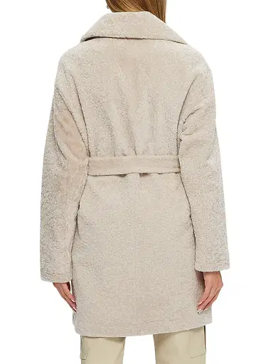 Gorski Women's Reversible Textured Shearling Lamb Stroller Belt - Beige - Size Large | Thumbnail 3
