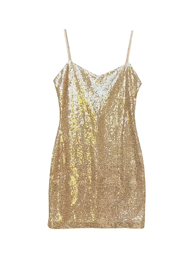 Un Deux Trois Girl's Sequin-Embellished Fitted Dress - Gold