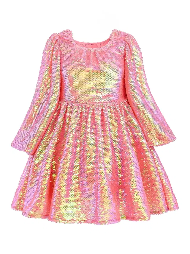 Mimi Tutu Little Girl's & Girl's Iridescent Sequin Dress - Pink Multicolor
