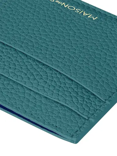 MAISON de SABRÉ Women's Leather Card Holder - Bondi Blue | Thumbnail 4 MAISON de SABRÉ Women's Leather Card Holder - Bondi Blue | Thumbnail 4
