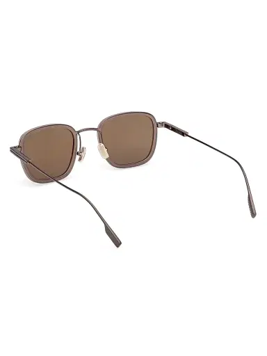 Zegna Men's 47MM Geometric Sunglasses - Light Brown | Thumbnail 4