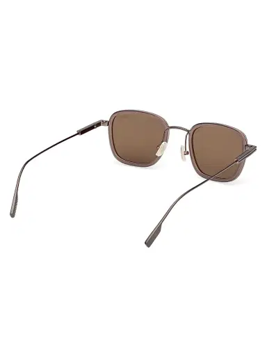 Zegna Men's 47MM Geometric Sunglasses - Light Brown | Thumbnail 6