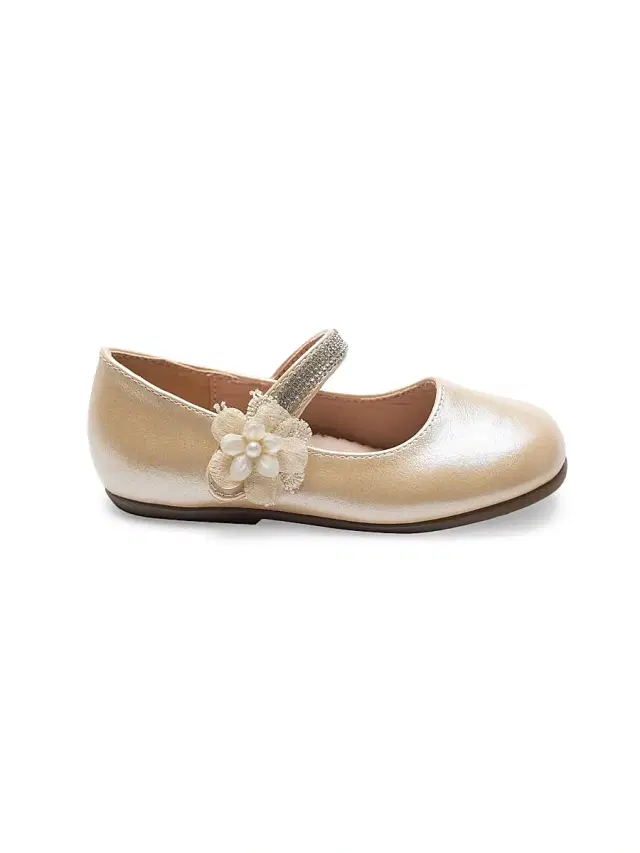 Tulleen Baby Girl's Primrose Rhinestone Flats - Copper 10 (Toddler)