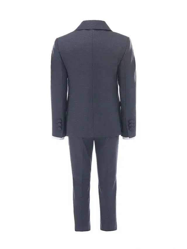 Moustache Baby Boy's, Little Boys & Boy's Peak Lapel Tuxedo - Steel Blue