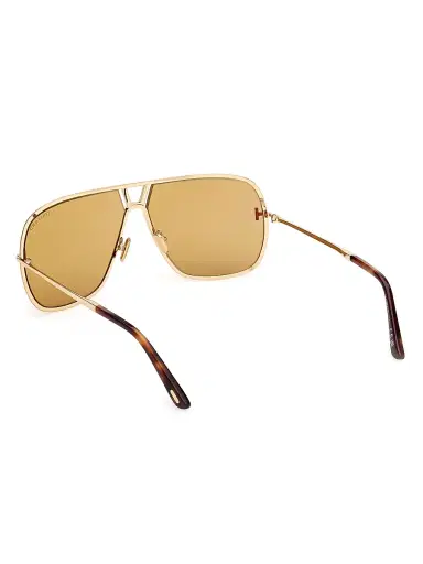 TOM FORD Men's Starvos 63MM Rectangular Sunglasses - Yellow Havana Gold | Thumbnail 5 TOM FORD Men's Starvos 63MM Rectangular Sunglasses - Yellow Havana Gold | Thumbnail 5